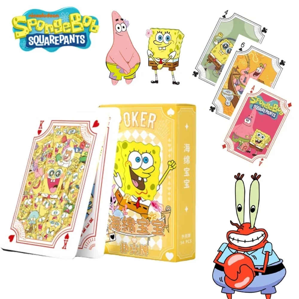 Themed Playing Card - 54 yaprak/kutu Sünger Bob Anime Poker