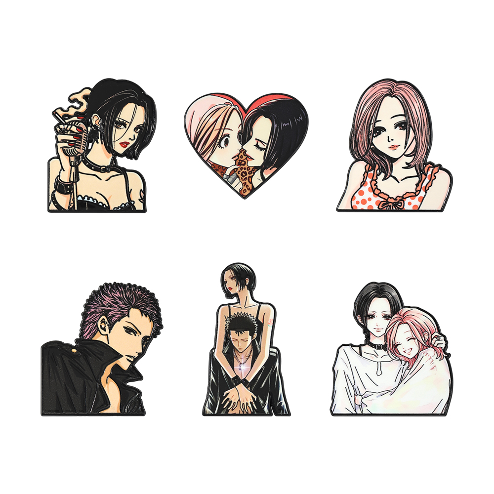 Nana Anime Merchandise - Vintage Punk Tarzı Manga Kızları Emaye