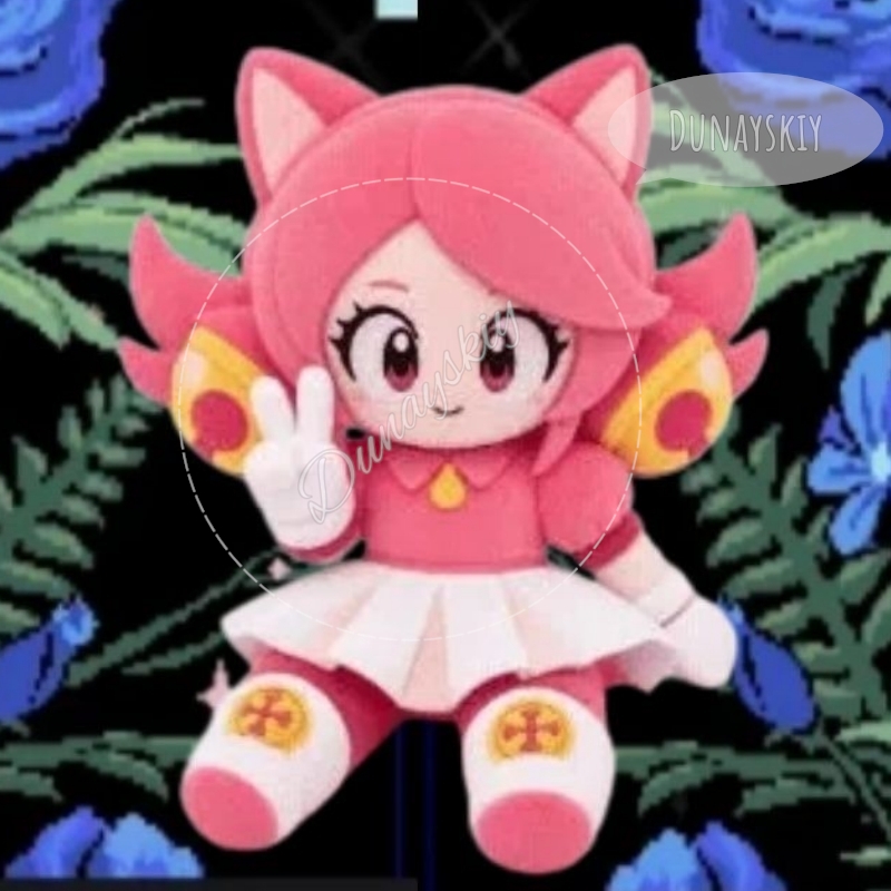 Anime Merchandise Dress - Deltarune Pembe Kedi Peluş Oyuncak Oyun